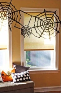 Spider Webs made from Trash liners