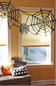 Spider Webs made from Trash liners