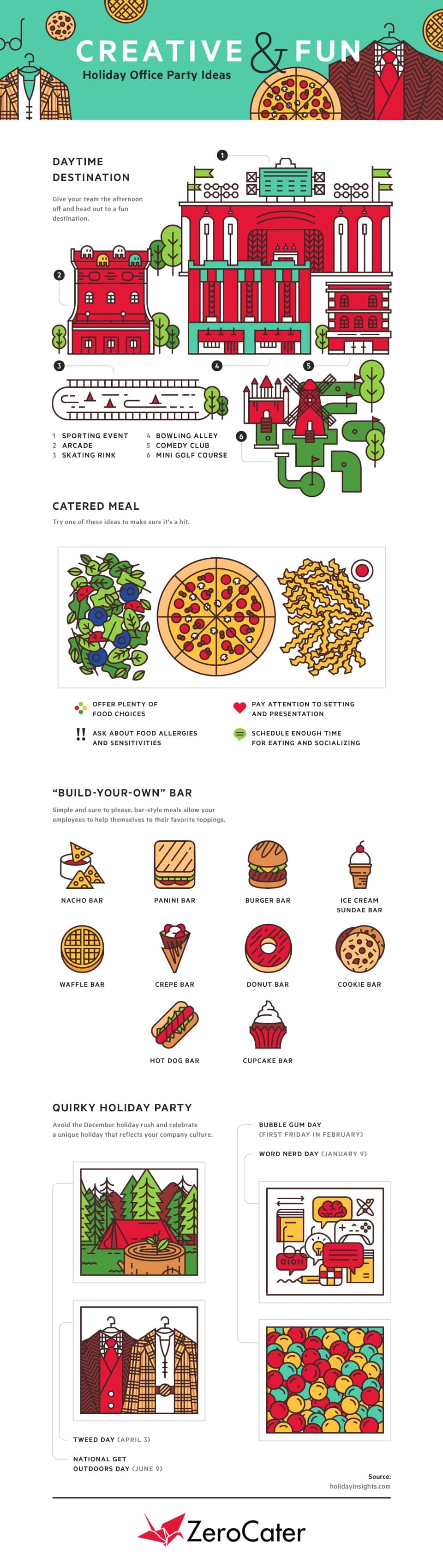 Creative Holiday Party Ideas InfoGraphics
