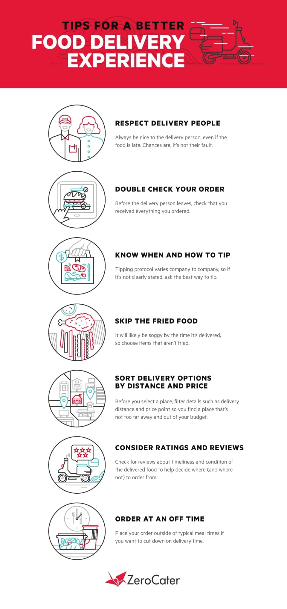 Tips for a Better Food Delivery Experience InfoGraphic