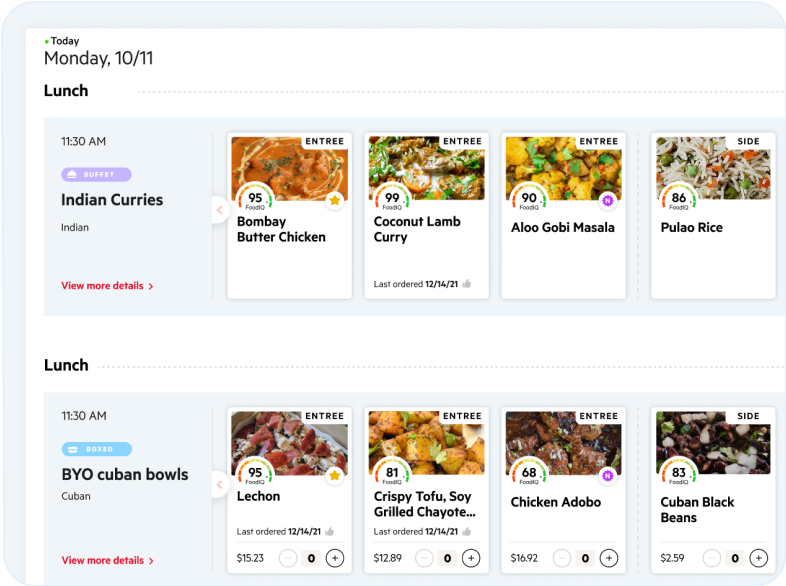 Operational Flexibility Operational Flexibility screenshot of Zerocater dashboard