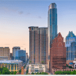 Austin Texas skyline at dusk