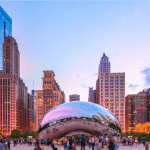 Chicago Bean during dusk