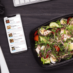 Boxed Lunch catering with a customized salad