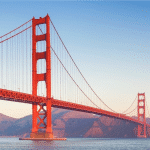 San Francisco bridge at sunrise
