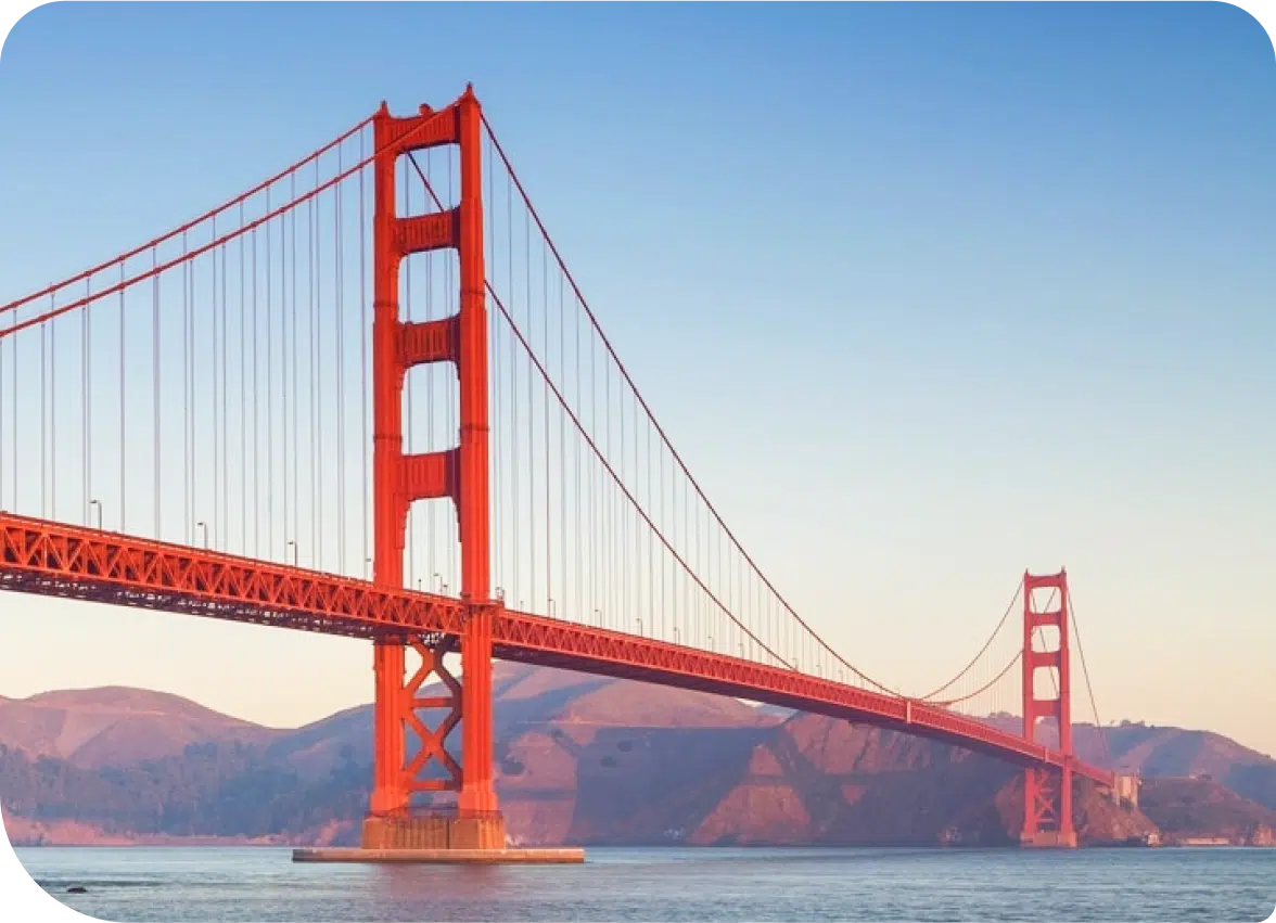 San Francisco bridge at sunrise