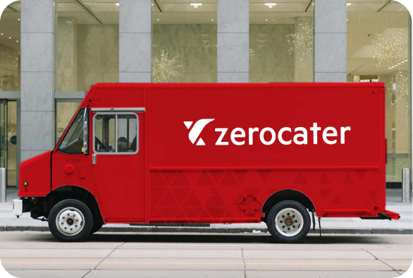 why-zc-consistency-high-quality-kitchen-1 Zerocater delivery vehicle with logo on the side
