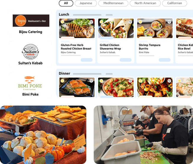Delicious and authentic meals consistently served for any size event Delicious and authentic meals consistently served for any size event