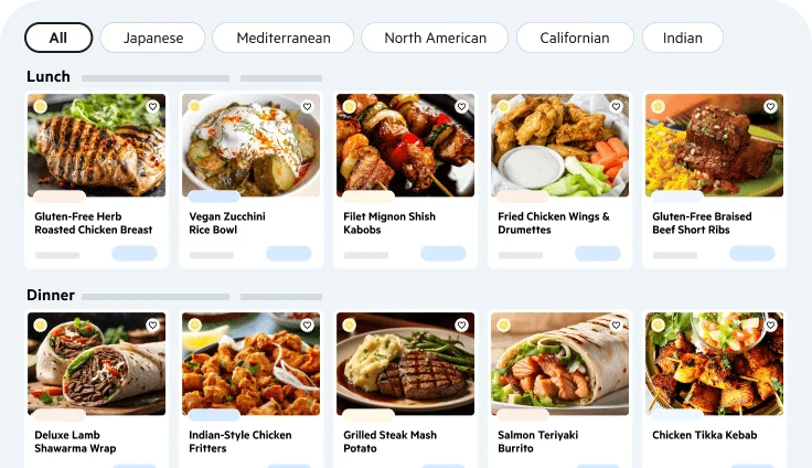 The highest quality food with menus that are personalized to your tastes The highest quality food with menus that are personalized to your tastes