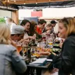 corporate event featuring food catering