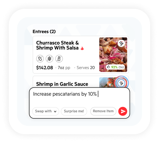 Chat to edit your menus