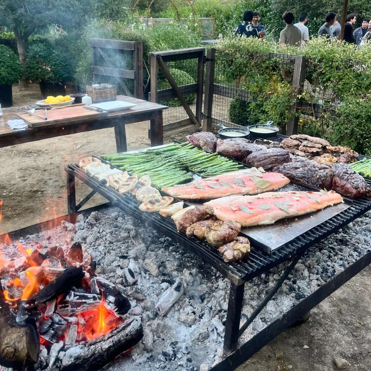 Pampa BBQ Argentine live-fire grilling at a corporate event in San Francisco