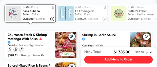 We take the stress out of catering