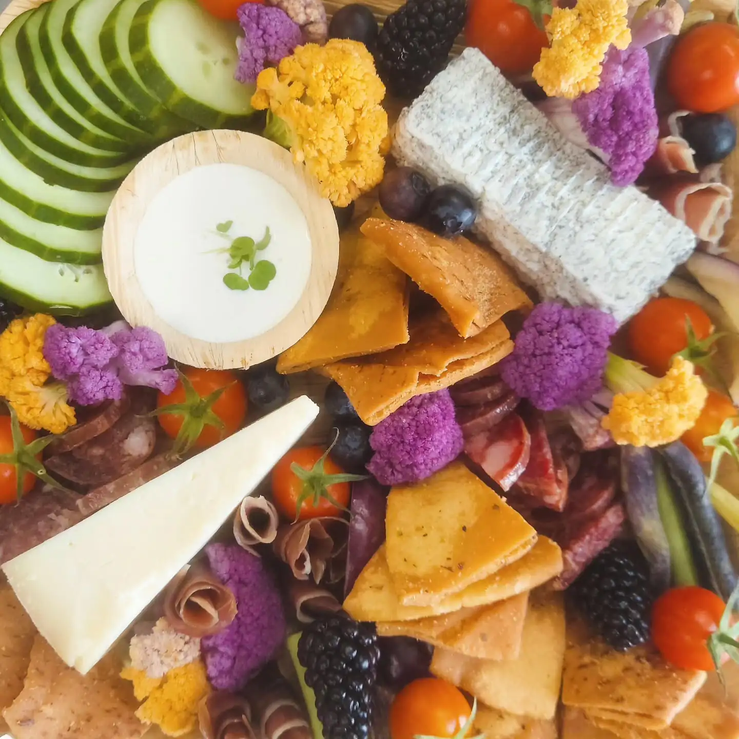 Borderless Hospitality multi-cuisine corporate catering spread in Austin