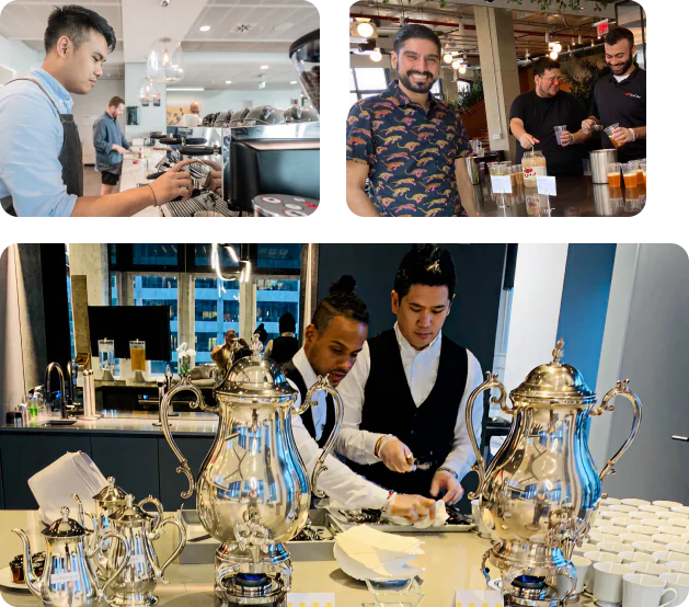 Ethically sourced coffee from respected national and local roasters