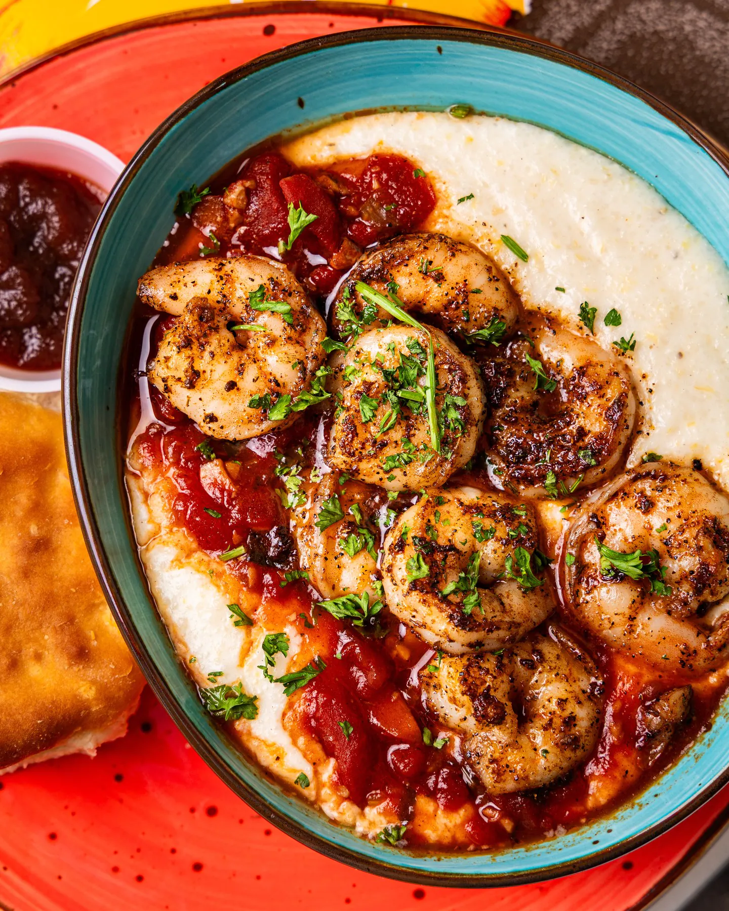 Flying Biscuit Cafe Southern breakfast catering spread with biscuits and gravy for an Atlanta office