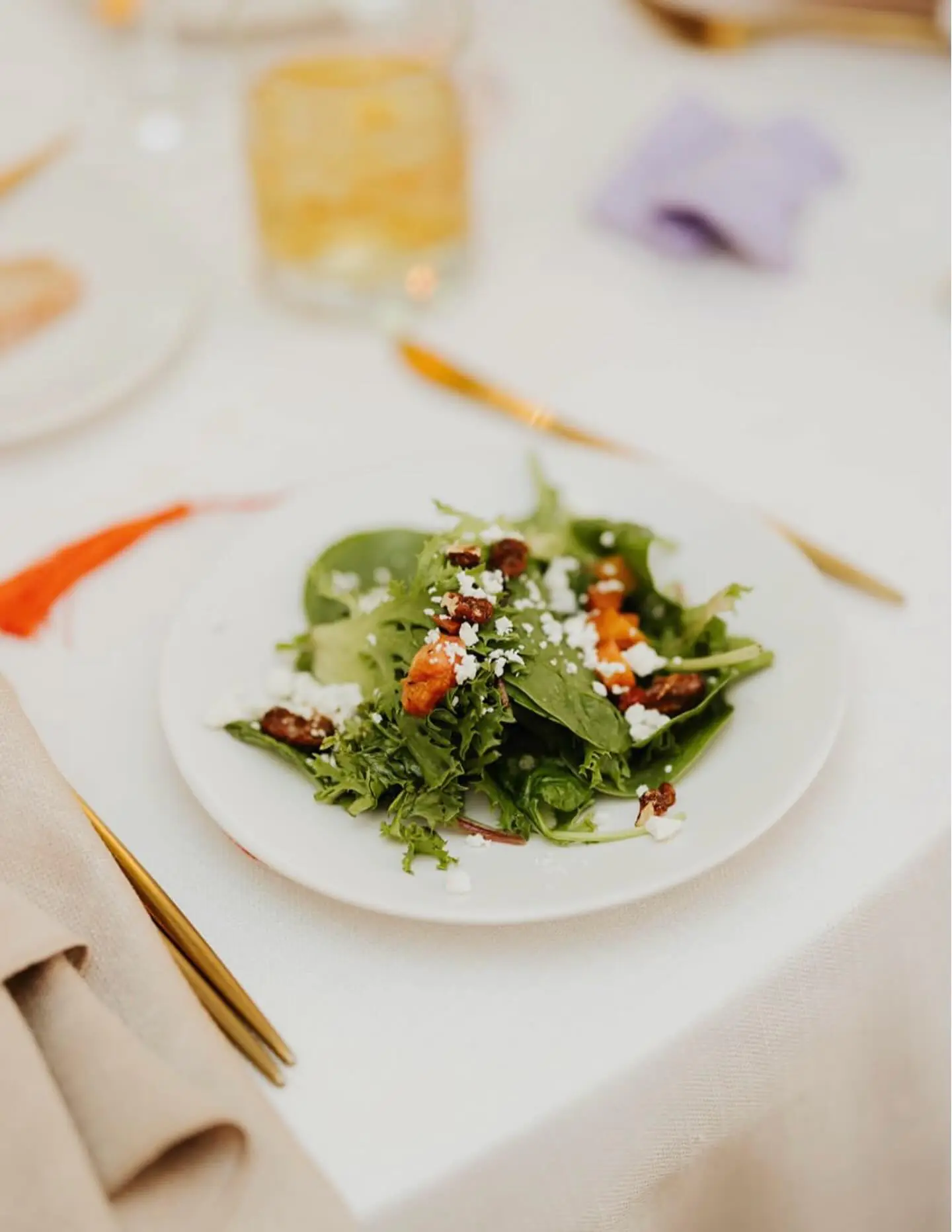Ravishing Radish Catering plated dish with seasonal Pacific Northwest produce and grilled protein
