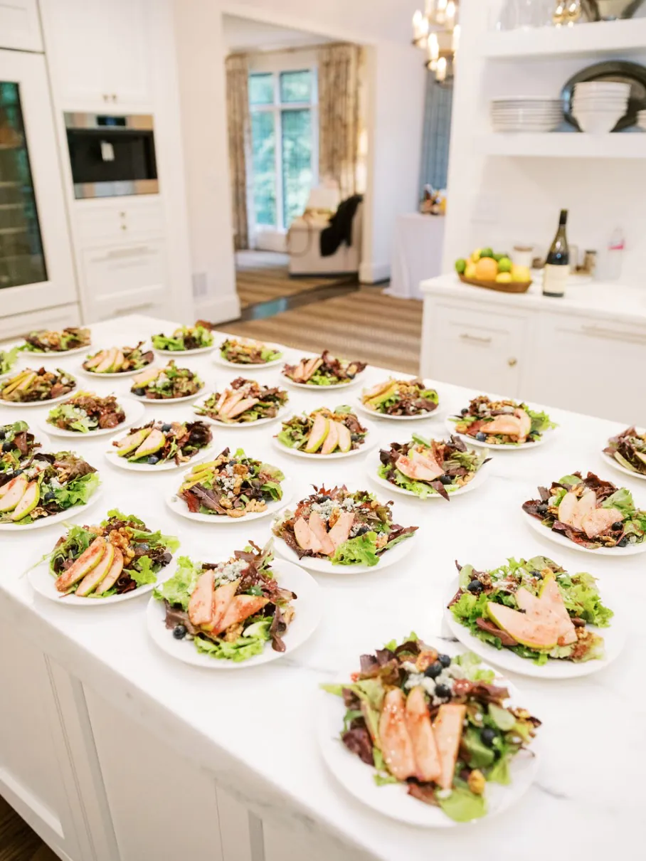 Soirée Catering corporate buffet spread for a West Midtown Atlanta company event