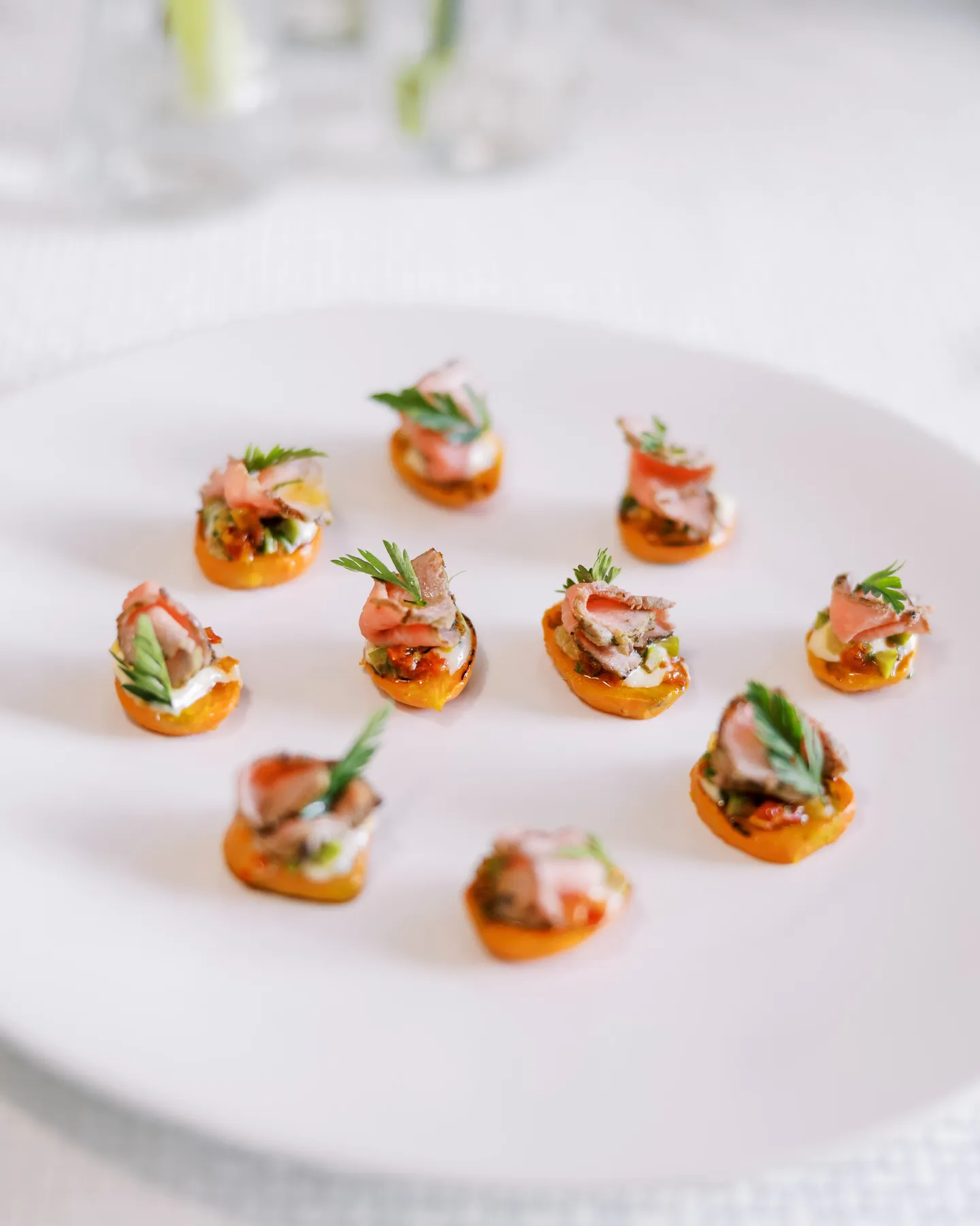 Wolfgang Puck Catering upscale plated course for a Dallas corporate event