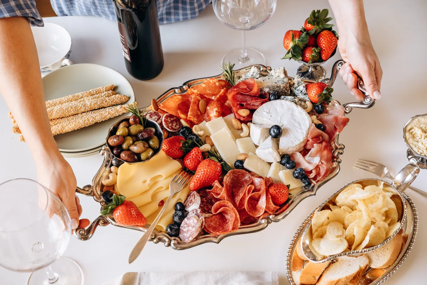 Di Bruno Bros. artisan cheese and charcuterie catering spread for a Philadelphia corporate event