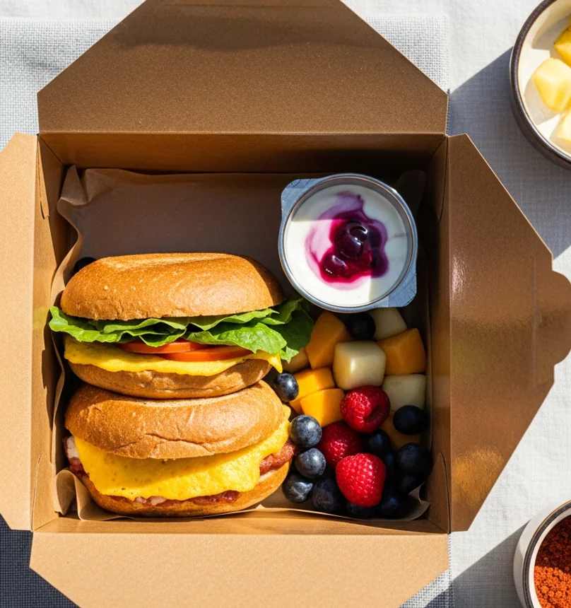 Breakfast boxed meals