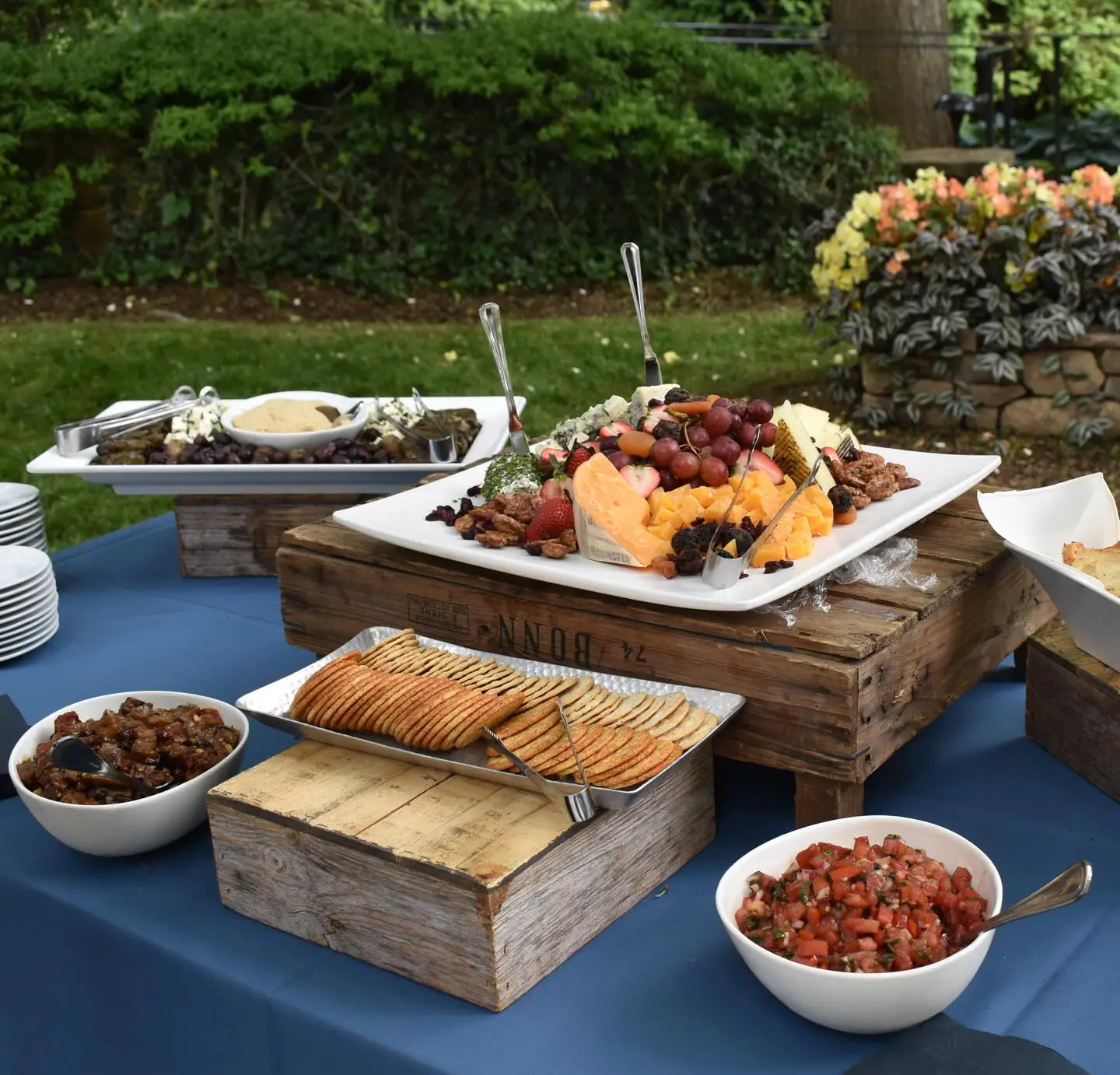 Miles Table corporate drop-off lunch spread with fresh seasonal menu for a Philadelphia office