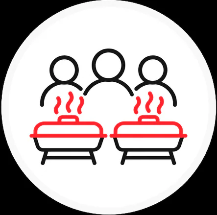 Zerocater catering for 20 people